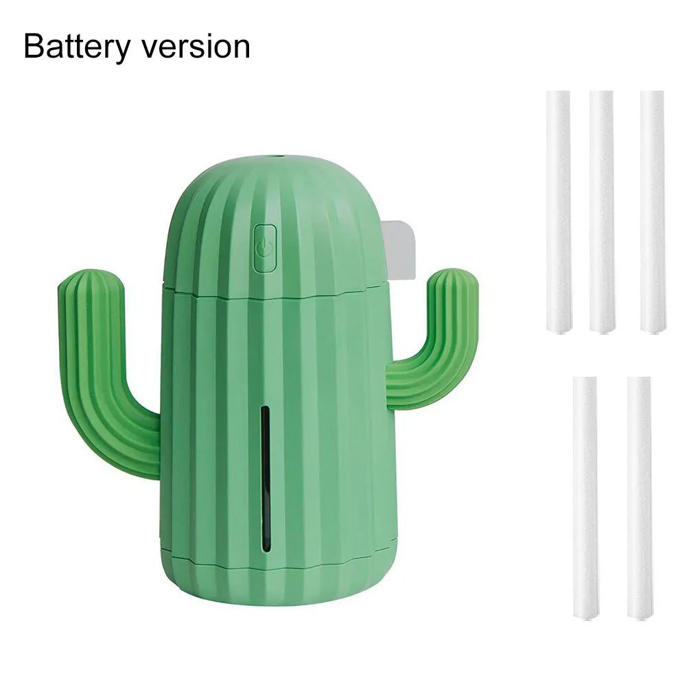 Humidificador de Aire Cactus 340ml – Difusor Portátil Recargable de Aceites Esenciales con Batería