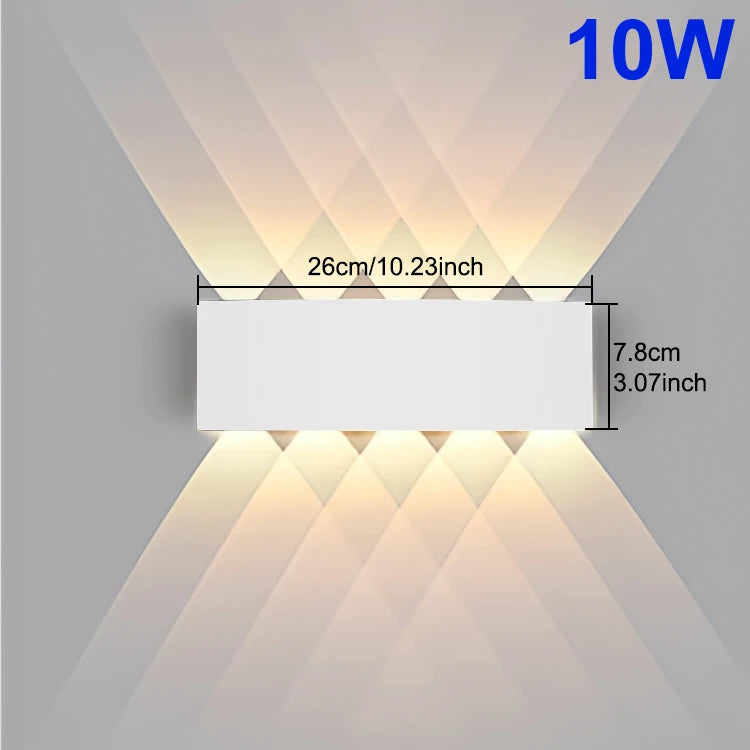 Lámpara de pared Led telescópica ABS para exteriores IP65, luz de pared blanca impermeable para casa, Villa, jardín, patio, porche, escalera, pasillo