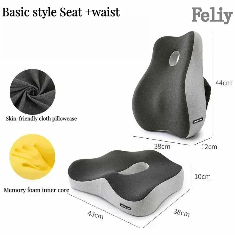 Cojín Lumbar Ortopédico de Espuma Viscoelástica – Soporte Ergonómico para Oficina y Auto