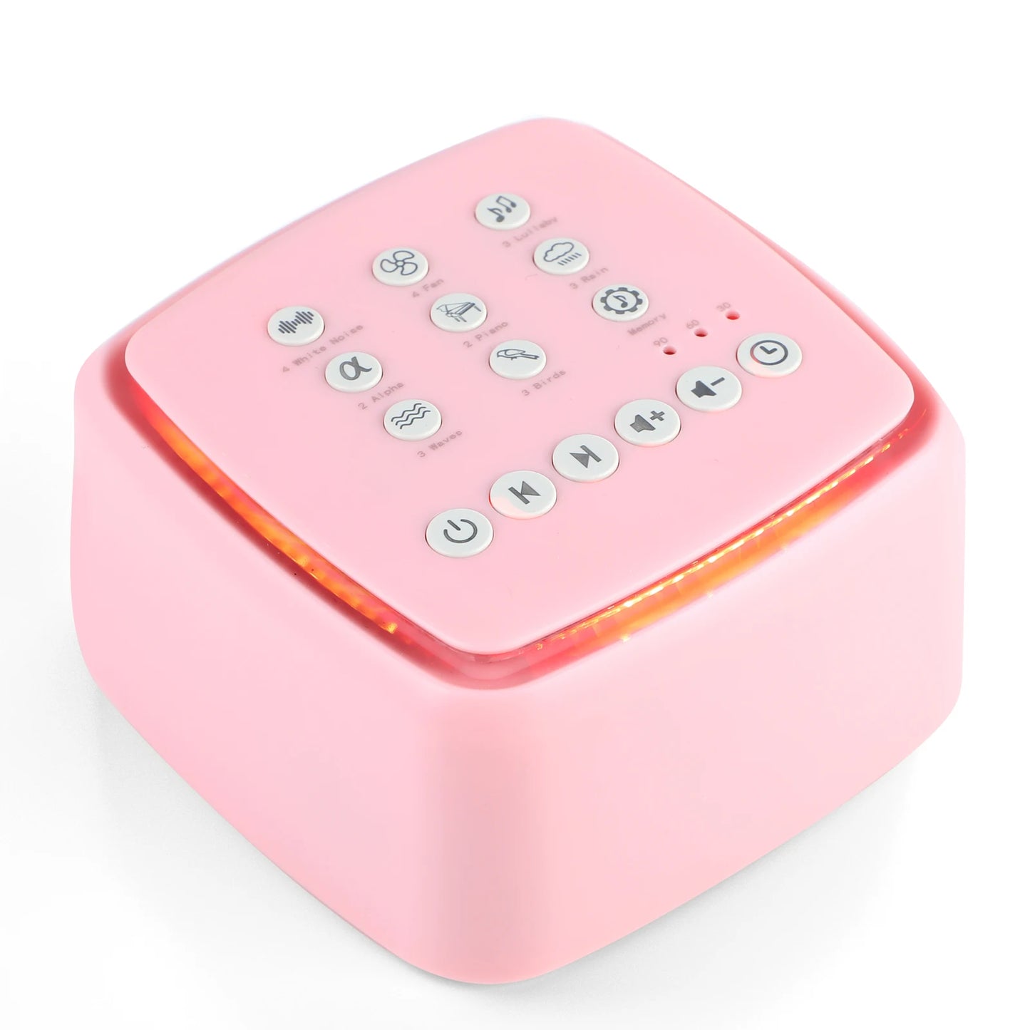 Máquina de Ruido Blanco con 30 Sonidos Relajantes – Luz Cálida para Dormir y Batería de Larga Duración, Ideal para Bebés y Adultos