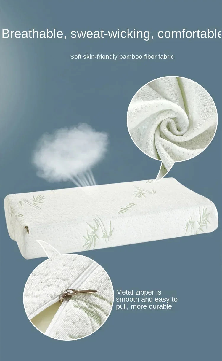 Almohada Ortopédica de Espuma Viscoelástica con Funda de Fibra de Bambú