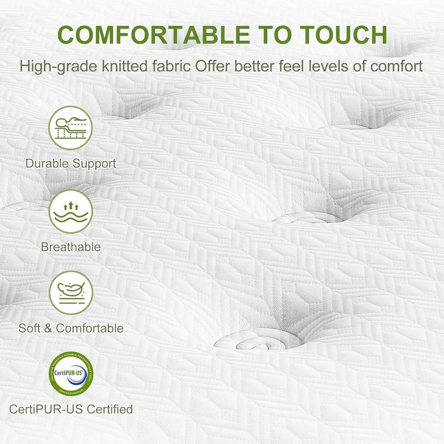 Colchón Híbrido King de 14” – Confort y Soporte Óptimos para un Sueño Reparador