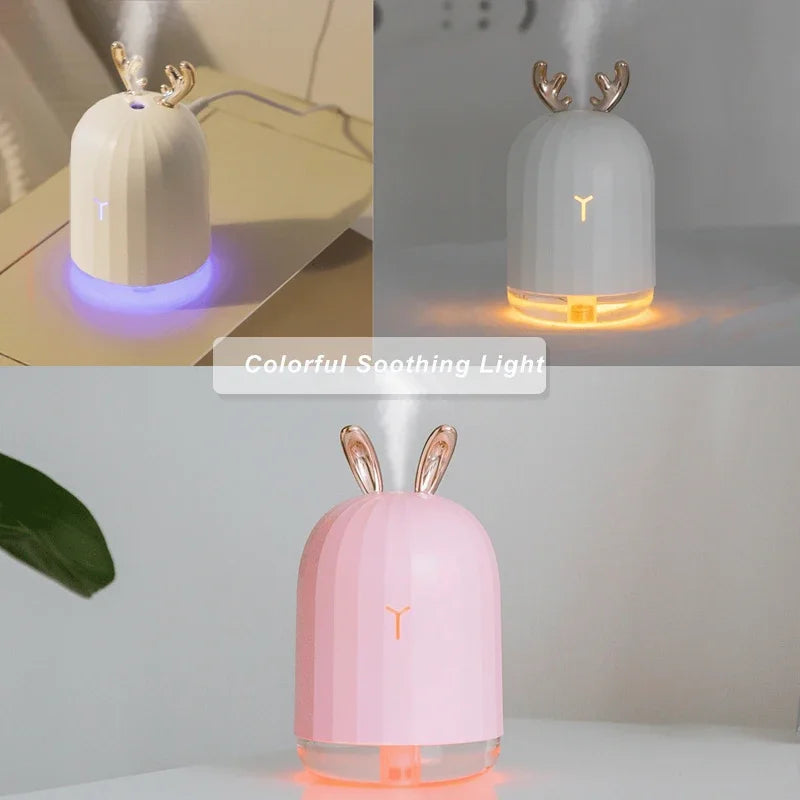Humidificador Portátil Ultrasónico para Bebé y Embarazada – Difusor de Aceites Esenciales USB, Anión, Ideal para Coche y Oficina (220ML)