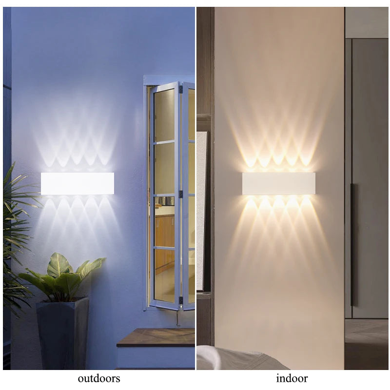 Lámpara de pared Led telescópica ABS para exteriores IP65, luz de pared blanca impermeable para casa, Villa, jardín, patio, porche, escalera, pasillo
