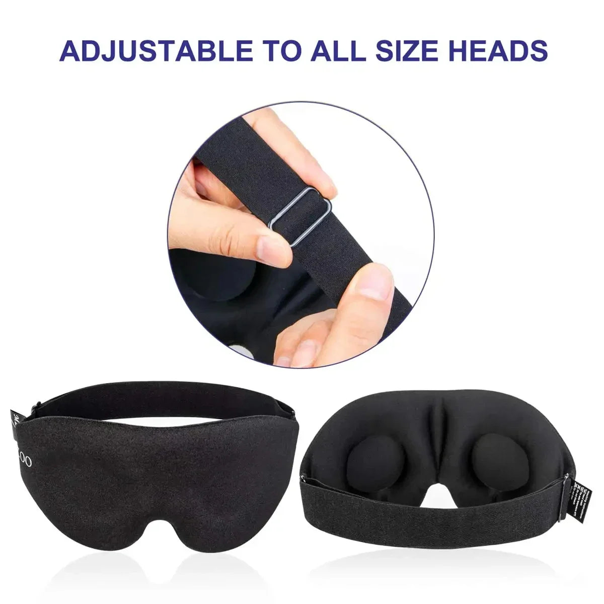 Mascarilla para Dormir 3D con Copa Contorneada – Venda Cóncava para Bloquear Luz, Ideal para Mujeres y Hombres