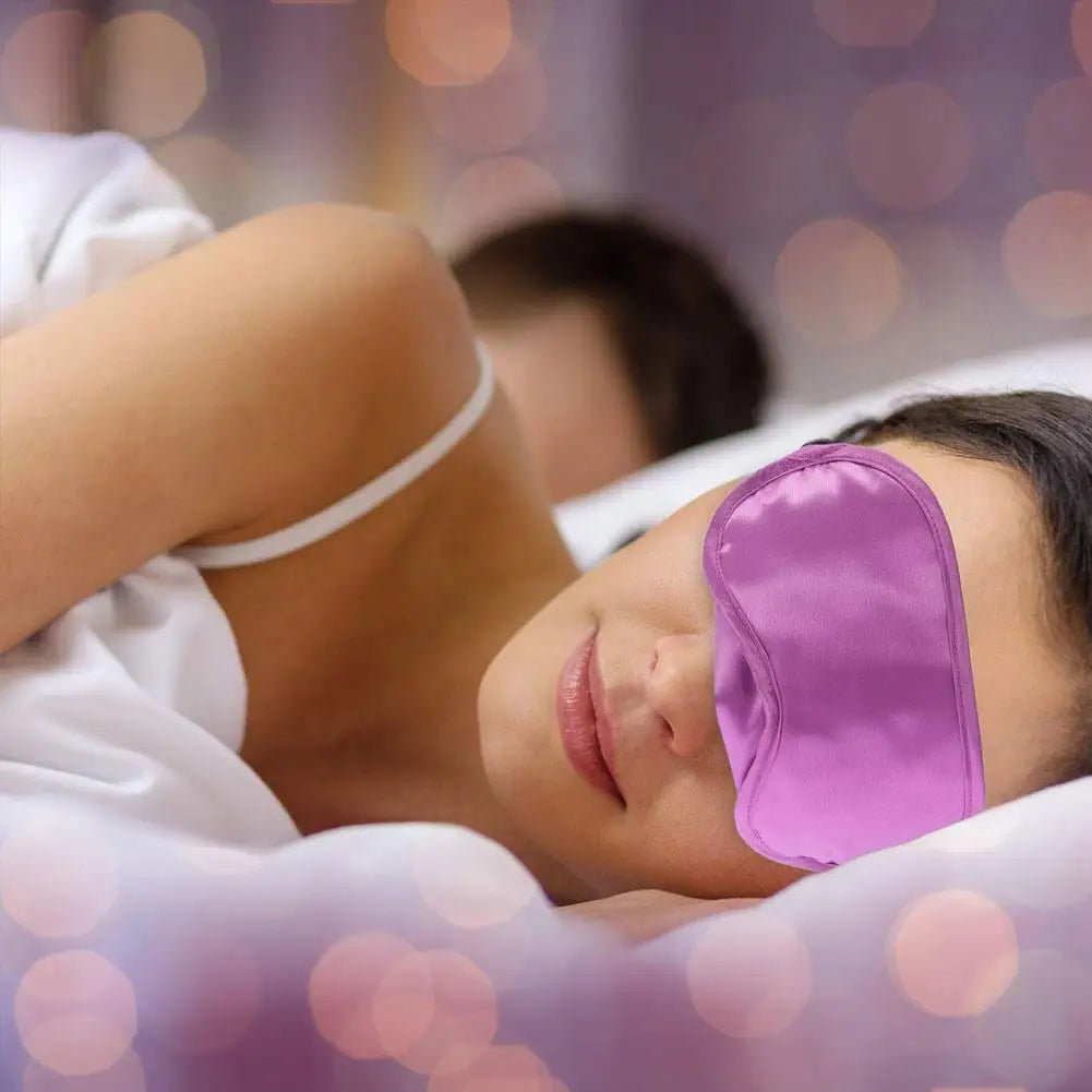 Máscara de Ojos de Seda Imitada – Cubierta Sombreada para Dormir, Relajación en Viajes y Descanso, Ideal para Almuerzo y Sueño Reparador