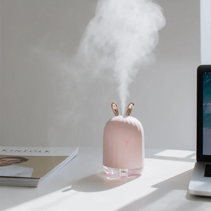 Humidificador Portátil Ultrasónico para Bebé y Embarazada – Difusor de Aceites Esenciales USB, Anión, Ideal para Coche y Oficina (220ML)