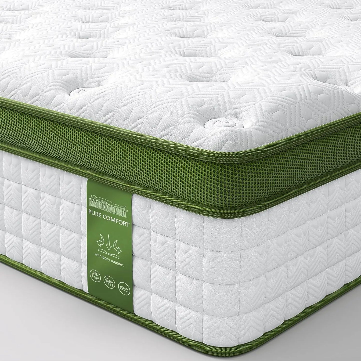 Colchón Híbrido King de 14” – Confort y Soporte Óptimos para un Sueño Reparador