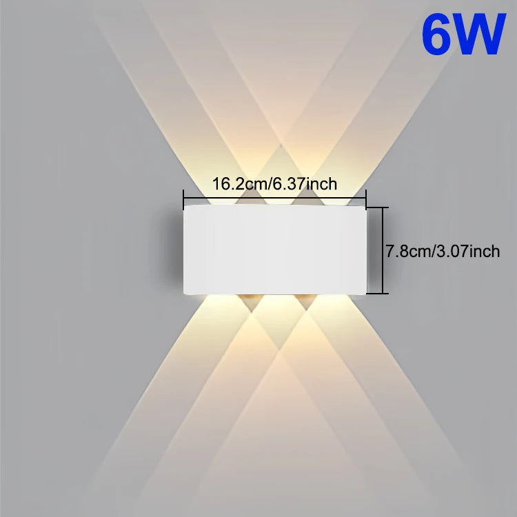 Lámpara de pared Led telescópica ABS para exteriores IP65, luz de pared blanca impermeable para casa, Villa, jardín, patio, porche, escalera, pasillo