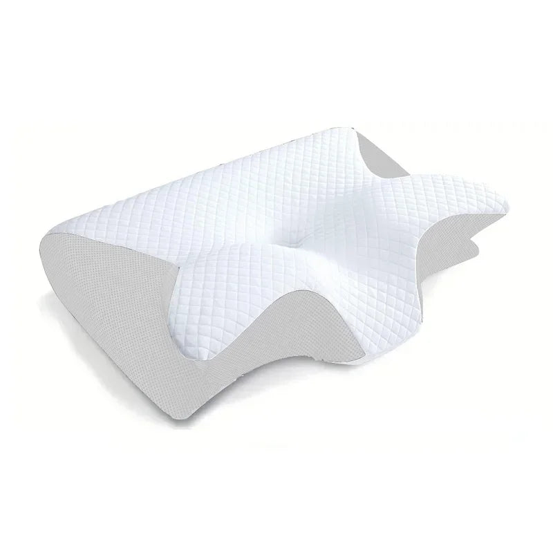 Almohada Cervical Ergonómica 2 en 1 – Espuma Viscoelástica para Aliviar el Dolor de Cuello y Mejorar el Sueño