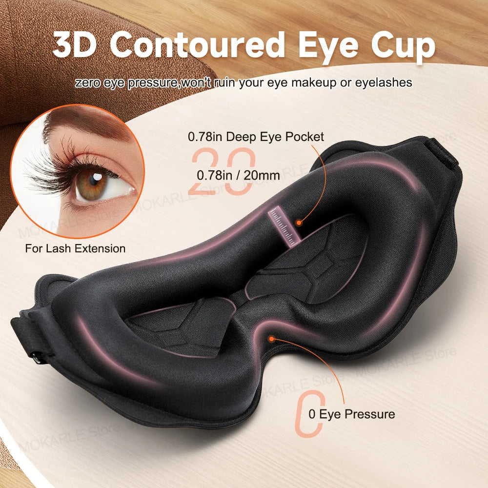 Mascarilla para Dormir 3D – Suave y Ligera para los Ojos, Ideal para Viajes, Transpirable y Ayuda a Mejorar el Sueño (Slaapmasker)