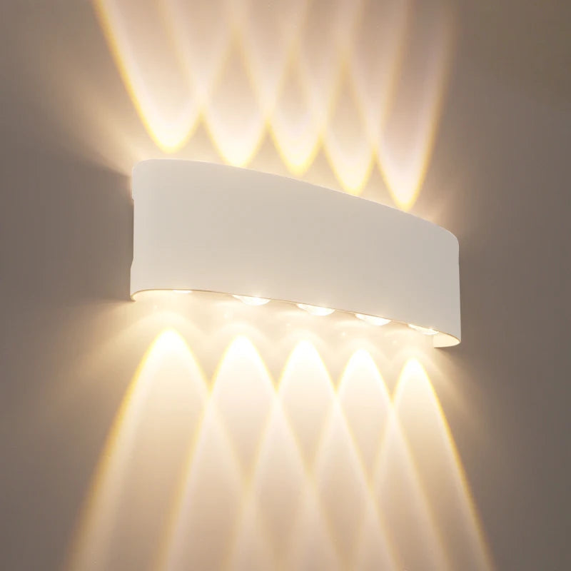 Lámpara de pared Led telescópica ABS para exteriores IP65, luz de pared blanca impermeable para casa, Villa, jardín, patio, porche, escalera, pasillo
