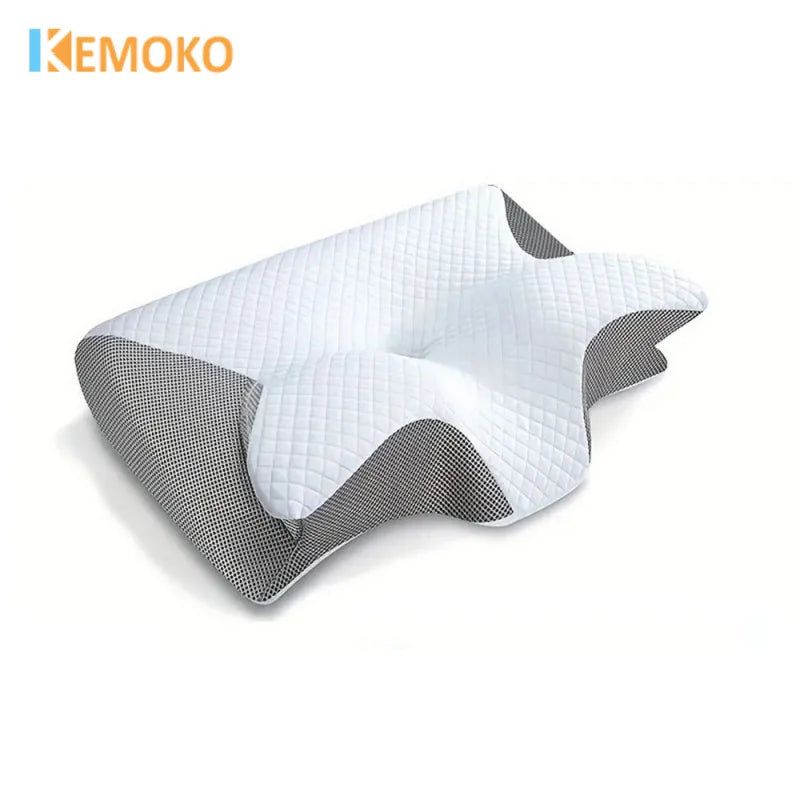 Almohada Cervical 2 en 1 de Espuma Viscoelástica – Contorno Ergonómico para Aliviar el Dolor de Cuello y Mejorar el Sueño