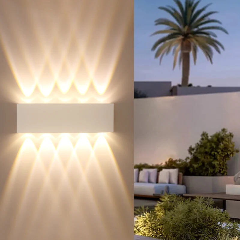 Lámpara de pared Led telescópica ABS para exteriores IP65, luz de pared blanca impermeable para casa, Villa, jardín, patio, porche, escalera, pasillo