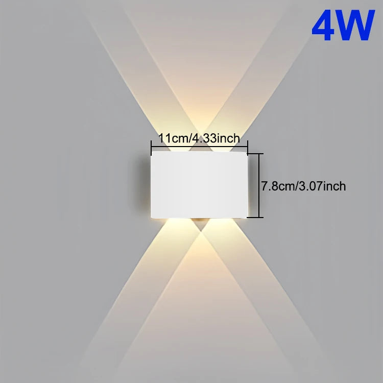 Lámpara de pared Led telescópica ABS para exteriores IP65, luz de pared blanca impermeable para casa, Villa, jardín, patio, porche, escalera, pasillo