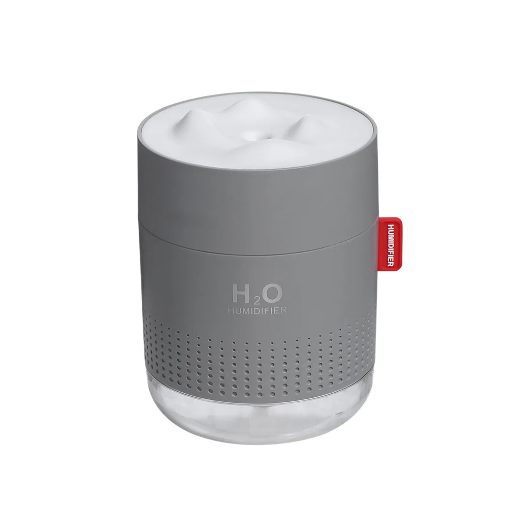 Humidificador Ultrasónico Portátil H2O de Montaña Nevada 500ML – Difusor Aromático USB con Lámpara Nocturna Romántica