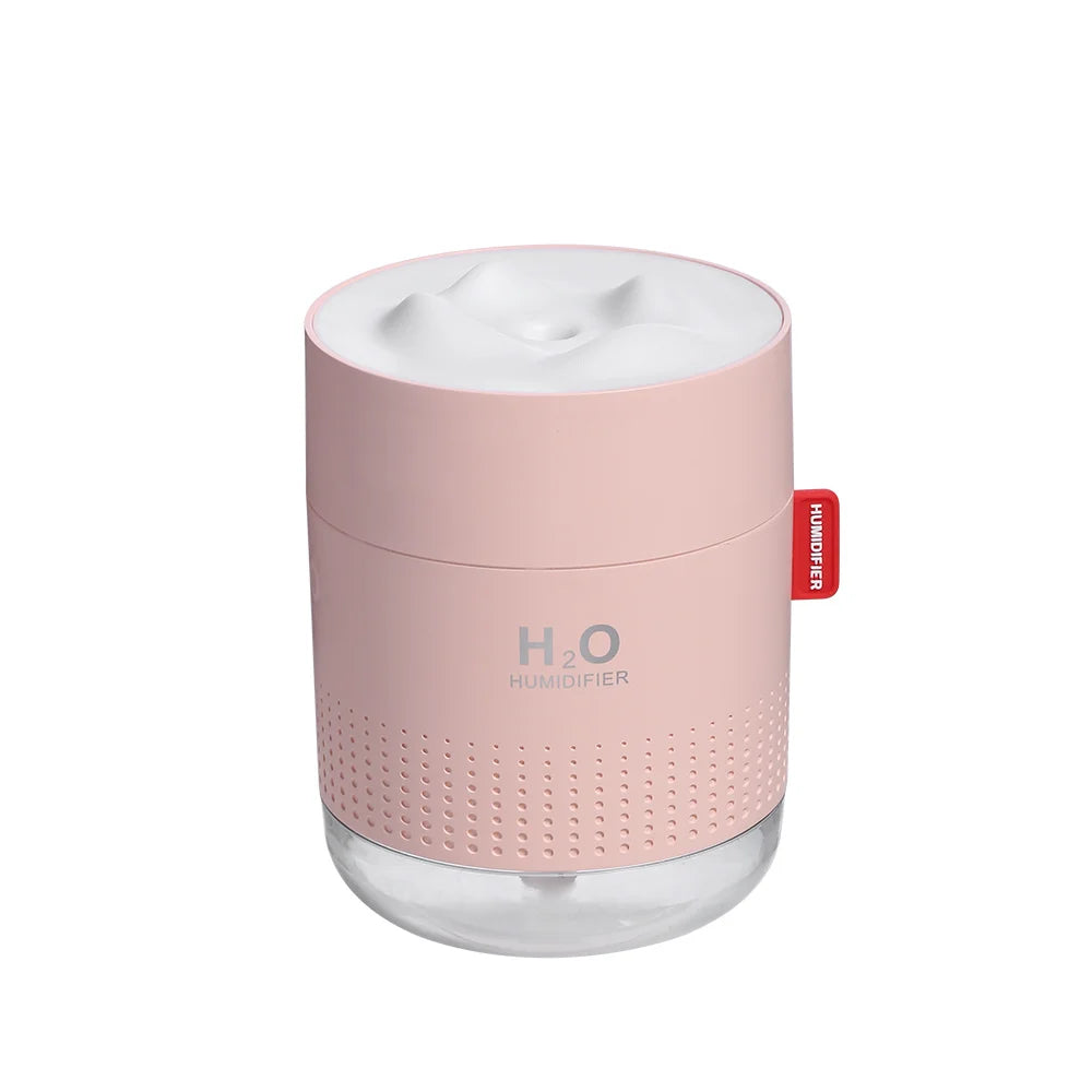 Humidificador Ultrasónico Portátil H2O de Montaña Nevada 500ML – Difusor Aromático USB con Lámpara Nocturna Romántica