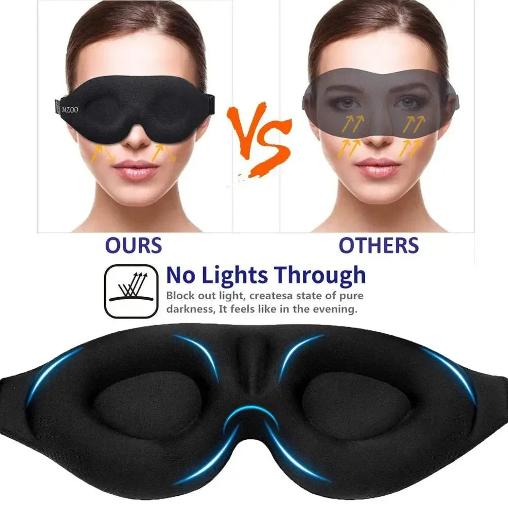 Mascarilla para Dormir 3D con Copa Contorneada – Venda Cóncava para Bloquear Luz, Ideal para Mujeres y Hombres