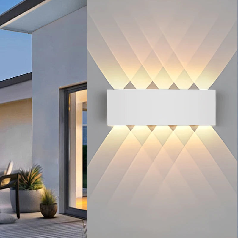 Lámpara de pared Led telescópica ABS para exteriores IP65, luz de pared blanca impermeable para casa, Villa, jardín, patio, porche, escalera, pasillo