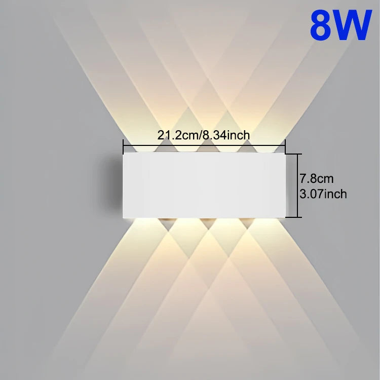 Lámpara de pared Led telescópica ABS para exteriores IP65, luz de pared blanca impermeable para casa, Villa, jardín, patio, porche, escalera, pasillo