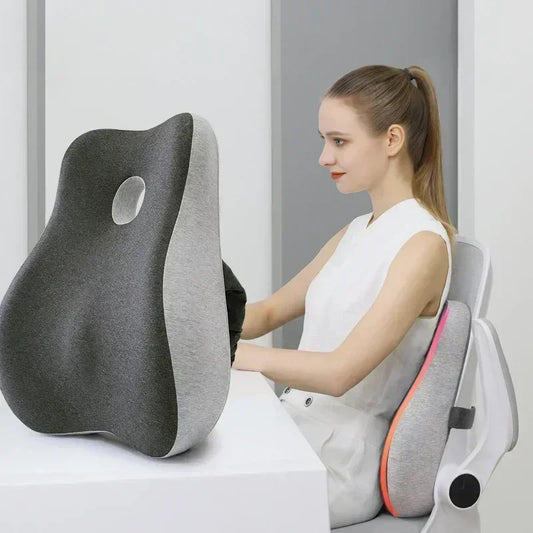 Cojín Lumbar Ortopédico de Espuma Viscoelástica – Soporte Ergonómico para Oficina y Auto